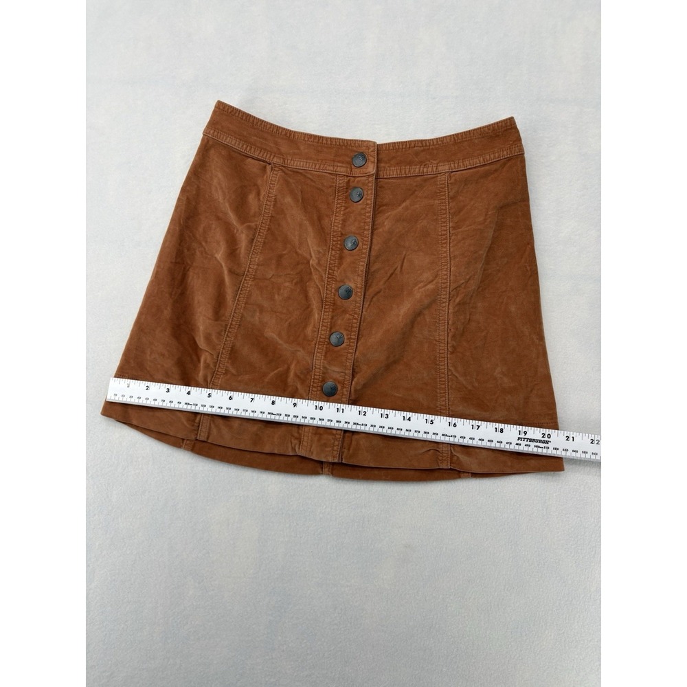 Madewell Sued Mini Skirt Caramel Brown Size 6 - Picture 14 of 15